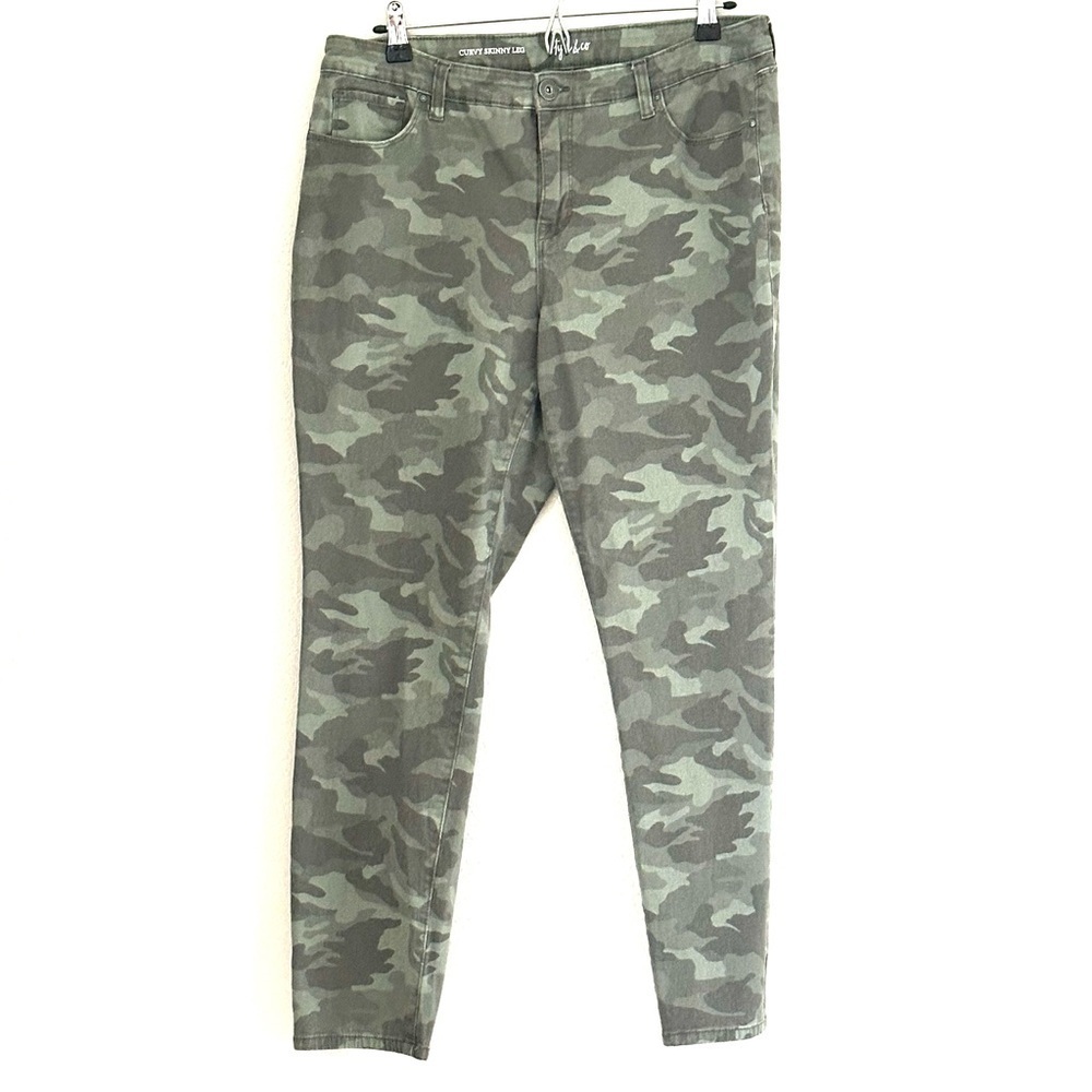 Camouflage Skinny Jeans Gorpcore Grunge Concert Indy